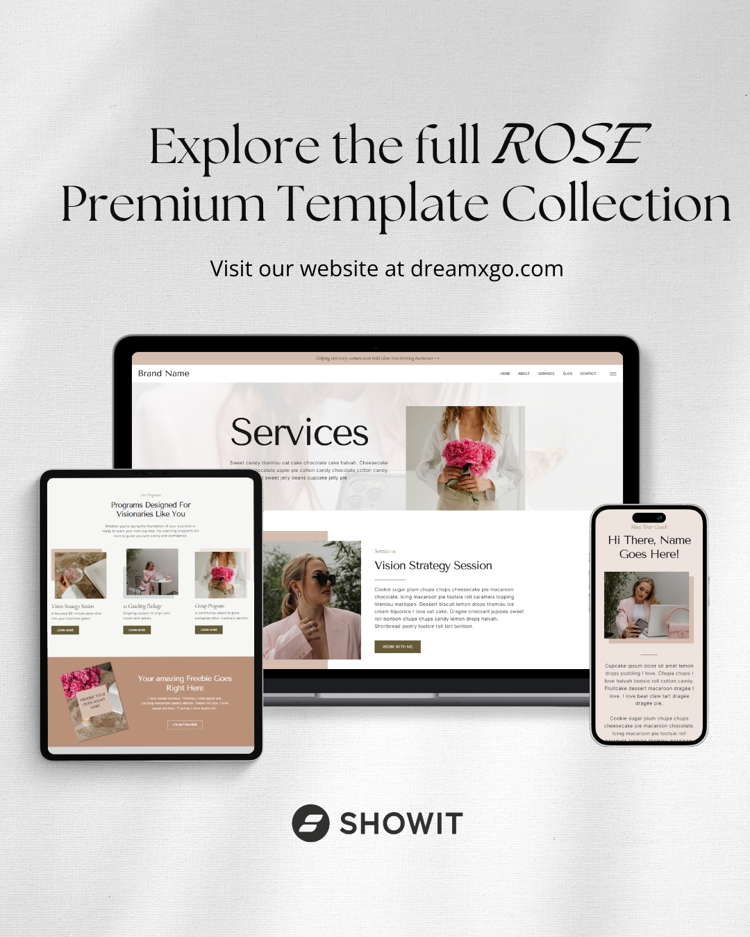 Rose Template - Perfect for femenine & elegant solopreneurs